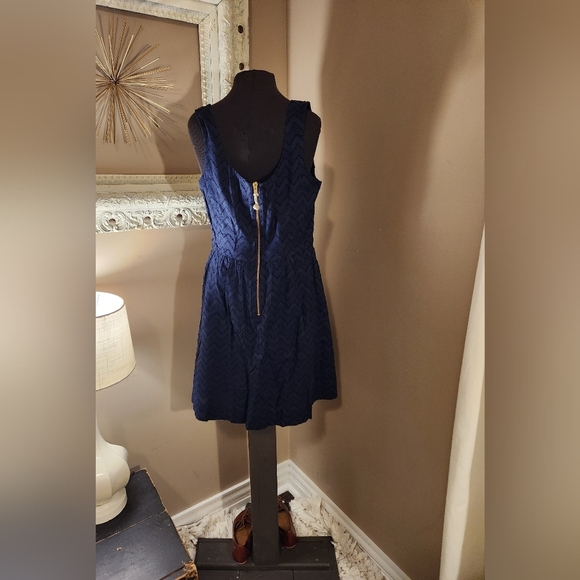 Vineyard Vines Navy Sleeveless Scoop Neck Cotton Dress Size 6 - Picture 3 of 6